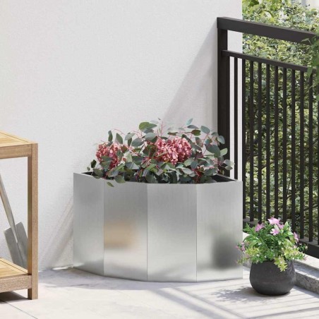 Jardinière d'Angle Argent 45 x 45 x 35 cm Acier galvanisé 538775538775
