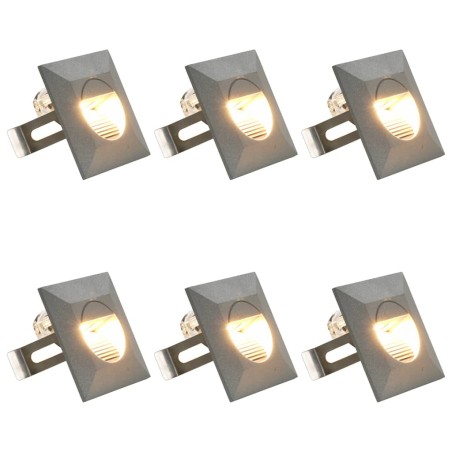 Appliques murales LED d'extérieur 6 pcs 2 W Argenté Carré 538777538777
