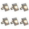 Appliques murales LED d'extérieur 6 pcs 2 W Argenté Carré 538777538777