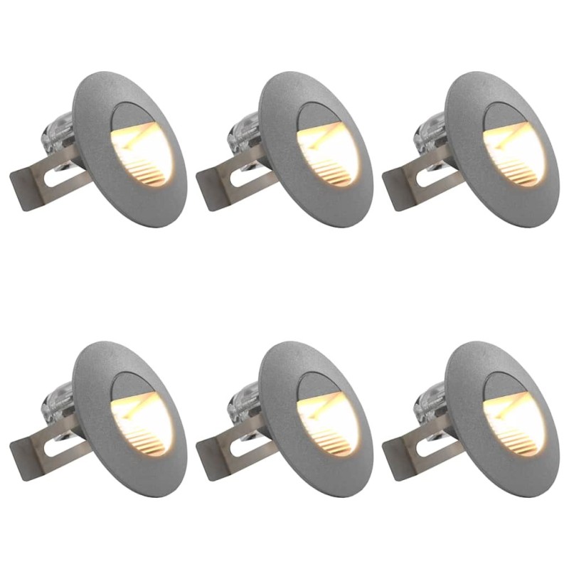 Appliques murales LED d'extérieur 6 pcs 2 W Argenté Rond 538781538781