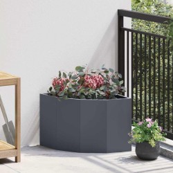 Jardinière d'Angle Anthracite 45 x 45 x 35 cm Acier 538784538784