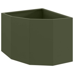 Jardinière d'Angle Vert olive 45 x 45 x 35 cm Acier 538785538785