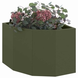 Jardinière d'Angle Vert olive 45 x 45 x 35 cm Acier 538785538785