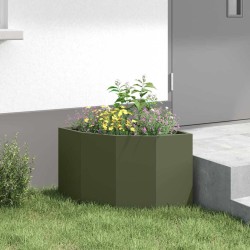 Jardinière d'Angle Vert olive 45 x 45 x 35 cm Acier 538785538785