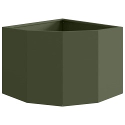 Jardinière d'Angle Vert olive 45 x 45 x 35 cm Acier 538785538785