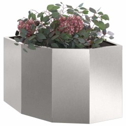 Jardinière d'Angle Argent 45 x 45 x 35 cm Acier inoxydable 538786538786