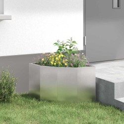 Jardinière d'Angle Argent 45 x 45 x 35 cm Acier inoxydable 538786538786
