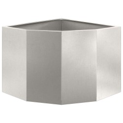 Jardinière d'Angle Argent 45 x 45 x 35 cm Acier inoxydable 538786538786