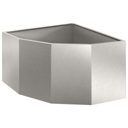 Jardinière d'Angle Argent 60 x 60 x 35 cm Acier inoxydable 538787538787