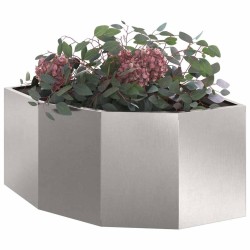Jardinière d'Angle Argent 60 x 60 x 35 cm Acier inoxydable 538787538787