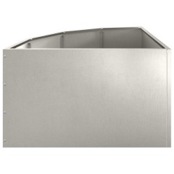 Jardinière d'Angle Argent 60 x 60 x 35 cm Acier inoxydable 538787538787