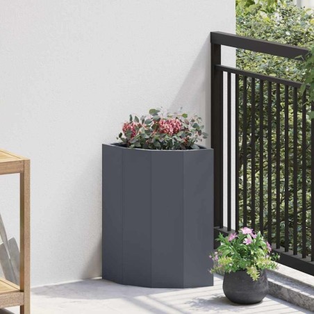 Jardinière d'Angle Anthracite 30 x 30 x 50 cm Acier 538791538791