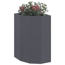 Jardinière d'Angle Anthracite 30 x 30 x 50 cm Acier 538791538791