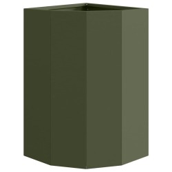 Jardinière d'Angle Vert olive 30 x 30 x 50 cm Acier 538793538793