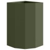 Jardinière d'Angle Vert olive 30 x 30 x 50 cm Acier 538793538793