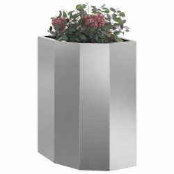 Jardinière d'Angle Argent 30 x 30 x 50 cm Acier inoxydable 538794538794