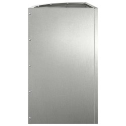 Jardinière d'Angle Argent 30 x 30 x 50 cm Acier inoxydable 538794538794