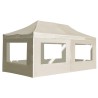 Tente de réception pliable avec parois Aluminium 6 x 3 m Crème 538797538797