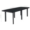 Table de jardin Anthracite 216x90x72 cm Plastique 538801538801