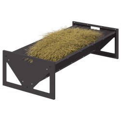 Trough d'alimentation pour le bétail Noir 108 x 50 x 28 cm 538802538802
