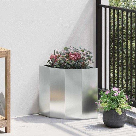 Jardinière d'Angle Argent 30 x 30 x 35 cm Acier galvanisé 538803538803