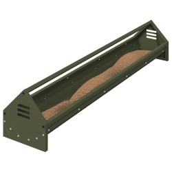 Bac de nourrissage pour poules Vert olive 108 x 20,5 x 20 cm 538804538804