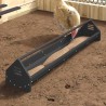 Bac de nourrissage pour poules Noir 108 x 20,5 x 20 cm 538806538806