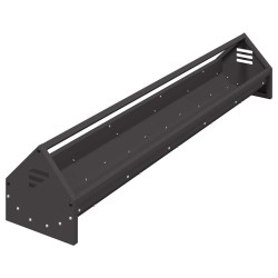 Bac de nourrissage pour poules Noir 108 x 20,5 x 20 cm 538806538806