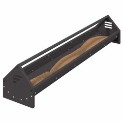 Bac de nourrissage pour poules Noir 108 x 20,5 x 20 cm 538806538806