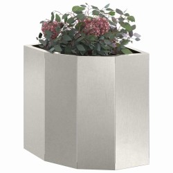 Jardinière d'Angle Argent 30 x 30 x 35 cm Acier inoxydable 538807538807