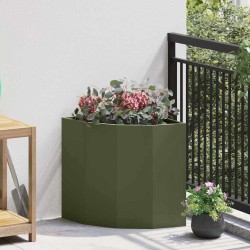 Jardinière d'Angle Vert olive 45 x 45 x 50 cm Acier 538808538808