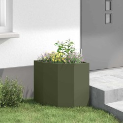 Jardinière d'Angle Vert olive 45 x 45 x 50 cm Acier 538808538808