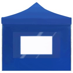 Tente de réception pliable avec parois Aluminium 6 x 3 m Bleu 538810538810