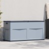 Boîte de rangement de jardin 320 L Gris Noir 538813538813