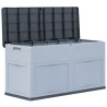 Boîte de rangement de jardin 320 L Gris Noir 538813538813