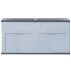 Boîte de rangement de jardin 320 L Gris Noir 538813538813