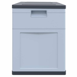 Boîte de rangement de jardin 320 L Gris Noir 538813538813