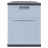 Boîte de rangement de jardin 320 L Gris Noir 538813538813