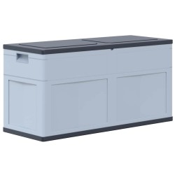 Boîte de rangement de jardin 320 L Gris Noir 538813538813