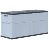 Boîte de rangement de jardin 320 L Gris Noir 538813538813