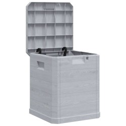 Boîte de rangement de jardin 90 L Gris clair 538818538818
