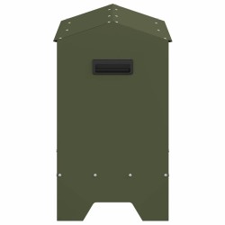 Bac de nourrissage pour poules Vert olive 81 x 32 x 53,5 cm 538821538821