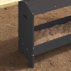 Bac de nourrissage pour poules Noir 81 x 32 x 53,5 cm 538823538823