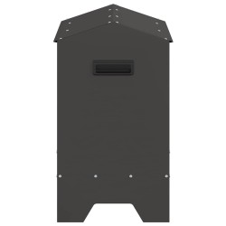 Bac de nourrissage pour poules Noir 81 x 32 x 53,5 cm 538823538823