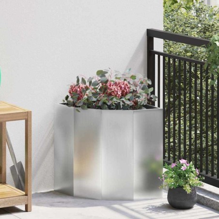 Jardinière d'Angle Argent 45 x 45 x 50 cm Acier galvanisé 538825538825