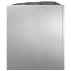 Jardinière d'Angle Argent 45 x 45 x 50 cm Acier inoxydable 538826538826