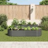 Lit surélevé de jardin 240x80x44 cm Acier galvanisé Gris 538828538828