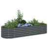 Lit surélevé de jardin 240x80x44 cm Acier galvanisé Gris 538828538828