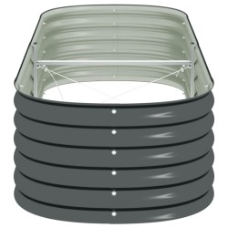 Lit surélevé de jardin 240x80x44 cm Acier galvanisé Gris 538828538828