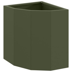 Jardinière d'Angle Vert olive 30 x 30 x 35 cm Acier 538830538830